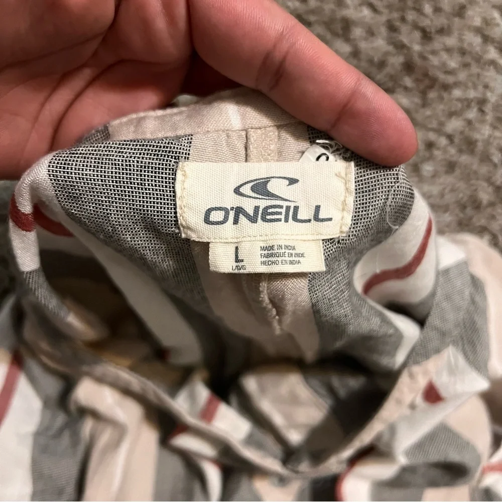 O’Neill Striped Midi Skirt with Button Front Size Large - Picture 7 of 13